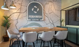 Ein Besprechungsraum im Fernweh Atelier in Essen
